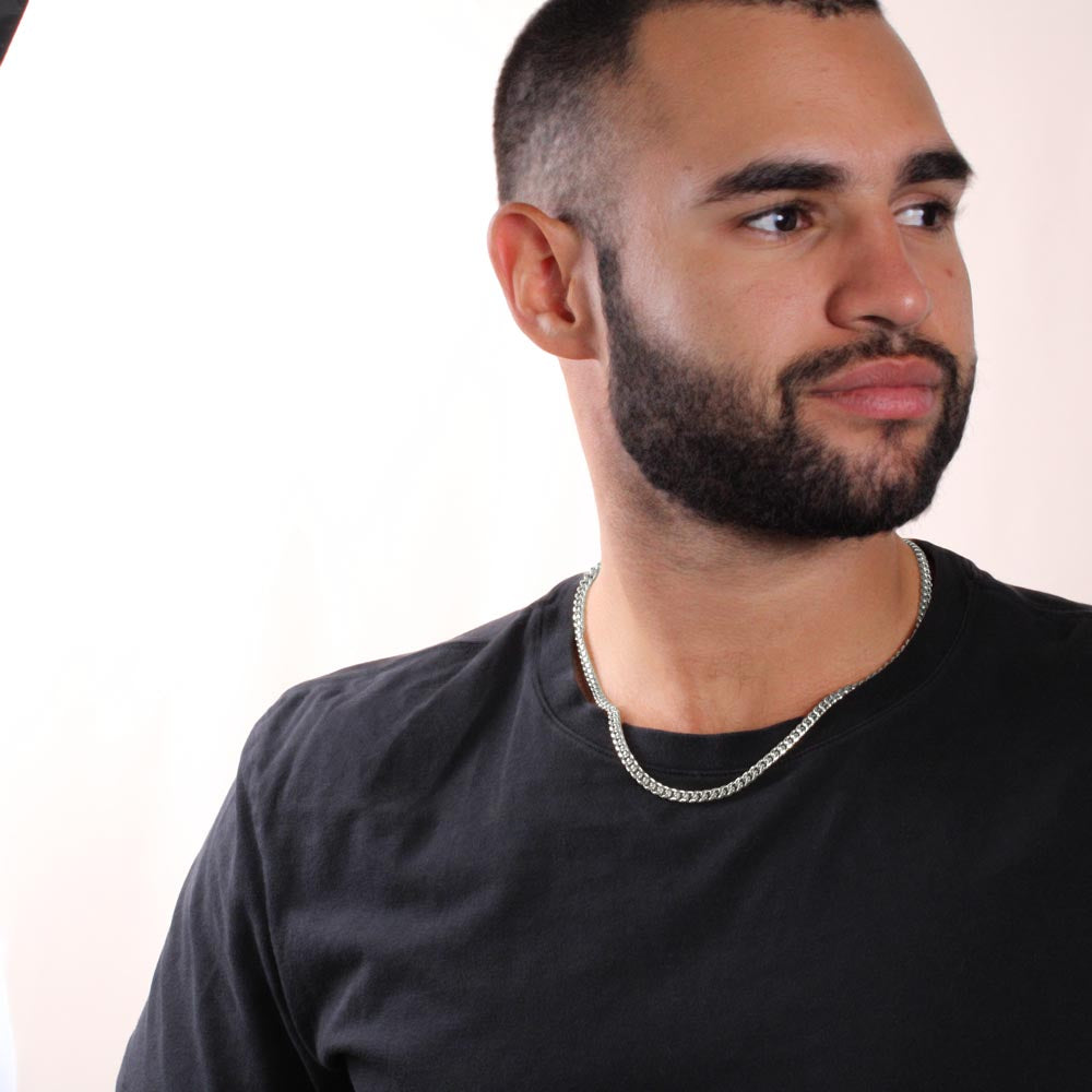 Cuban Link Chain for Husband or Boyfriend – Gym Buddy Gift | Romantic Fitness Jewelry | ‘You're Not Just My Gym Buddy' Message Card