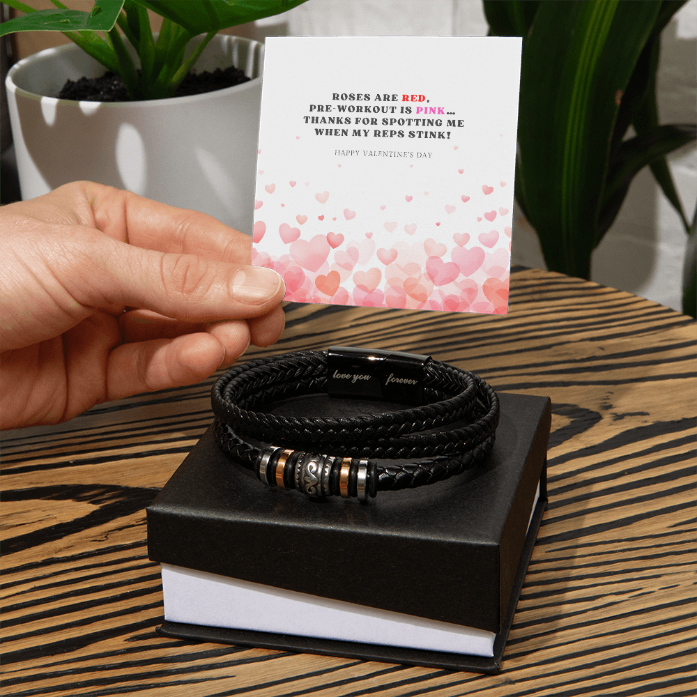 Forever Bracelet|  Valentine Gift for your Gym Buddy with Message Card |