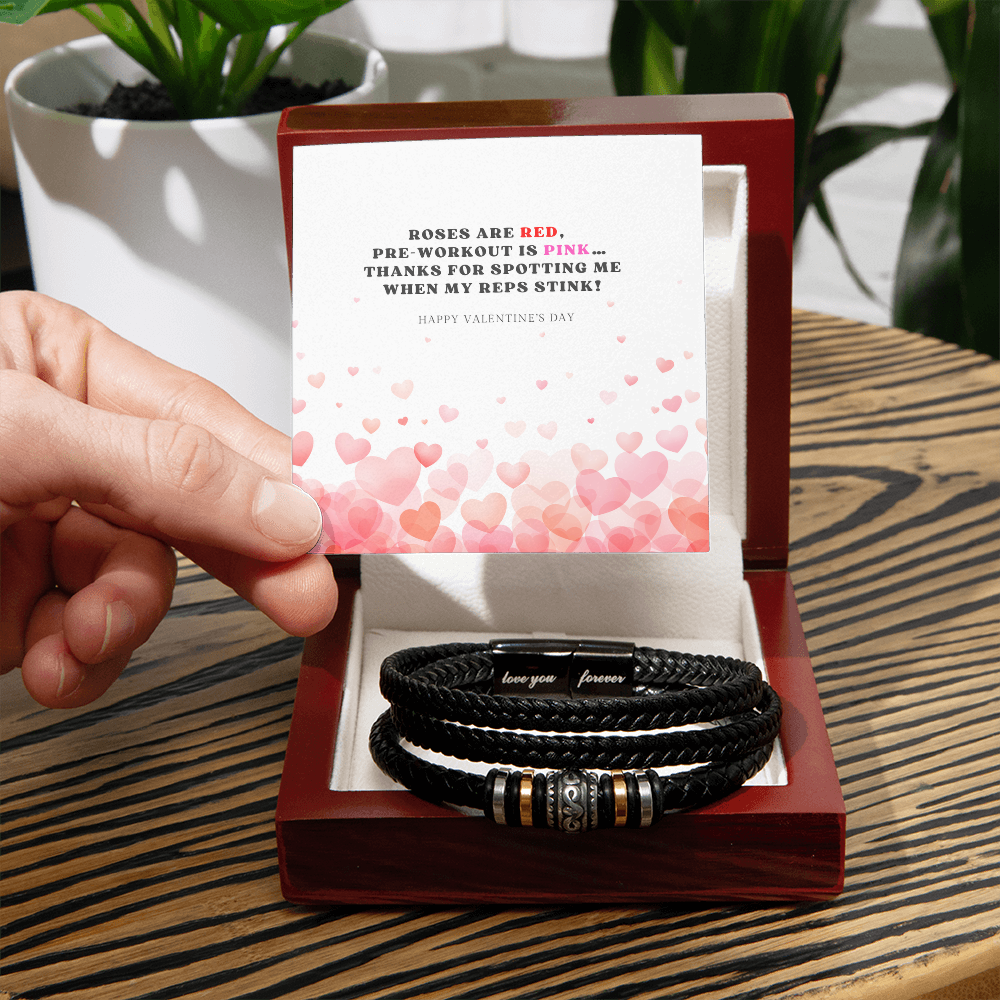 Forever Bracelet|  Valentine Gift for your Gym Buddy with Message Card |