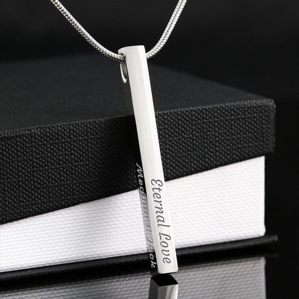 Engraved Stick Necklace for Gym Buddy – Funny Fitness Gift for Gym Partner, Personalized Jewelry, Workout Partner Gift